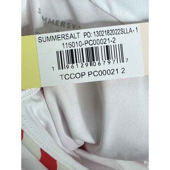 NWT Summersalt The Sea Breeze Cutout One-Piece Swimsuit Swim Red White Sz 2 - Picture 8 of 10